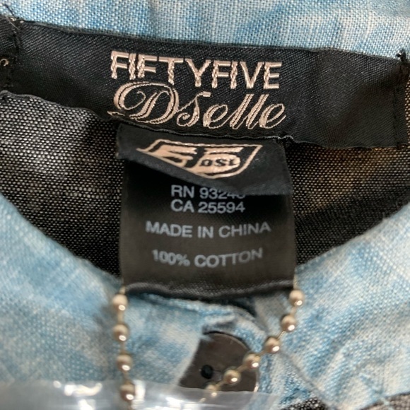 Diesel Fiftyfive DSL Sutcliffe Button Down Tunic Shirt Size Small NWT - Picture 10 of 11